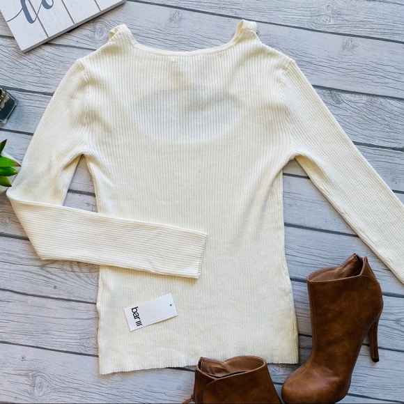 Bar III Cutout Softly Ribbed Knit Sweater NWT - Picture 3 of 4